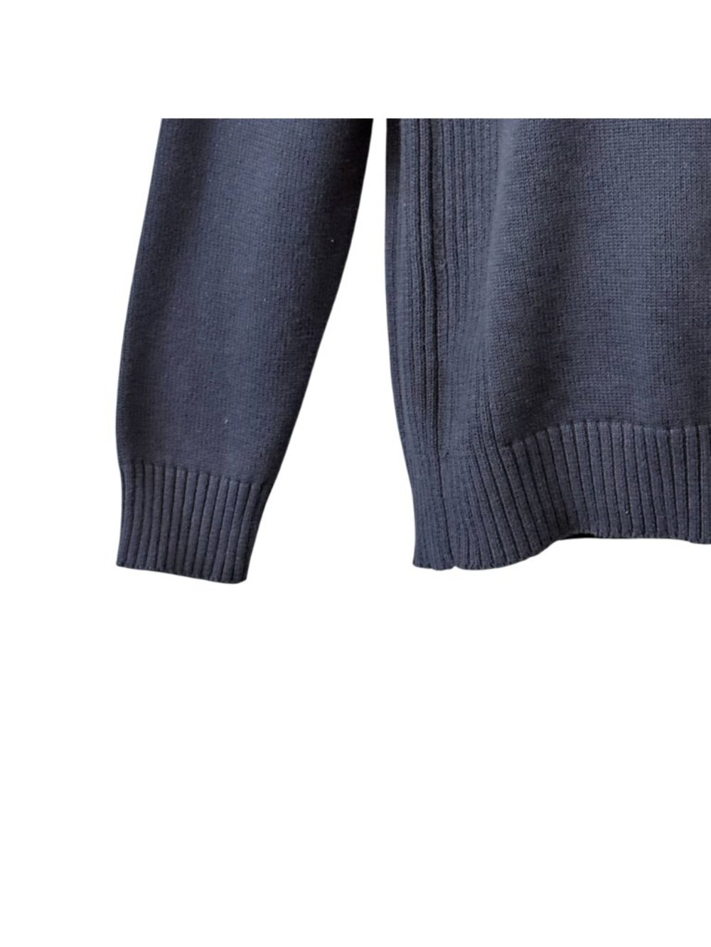 Vintage US Polo Assn Men Sweater Small Blue Pull Over 3/4 Zip Logo Cotton Blend - Picture 11 of 16